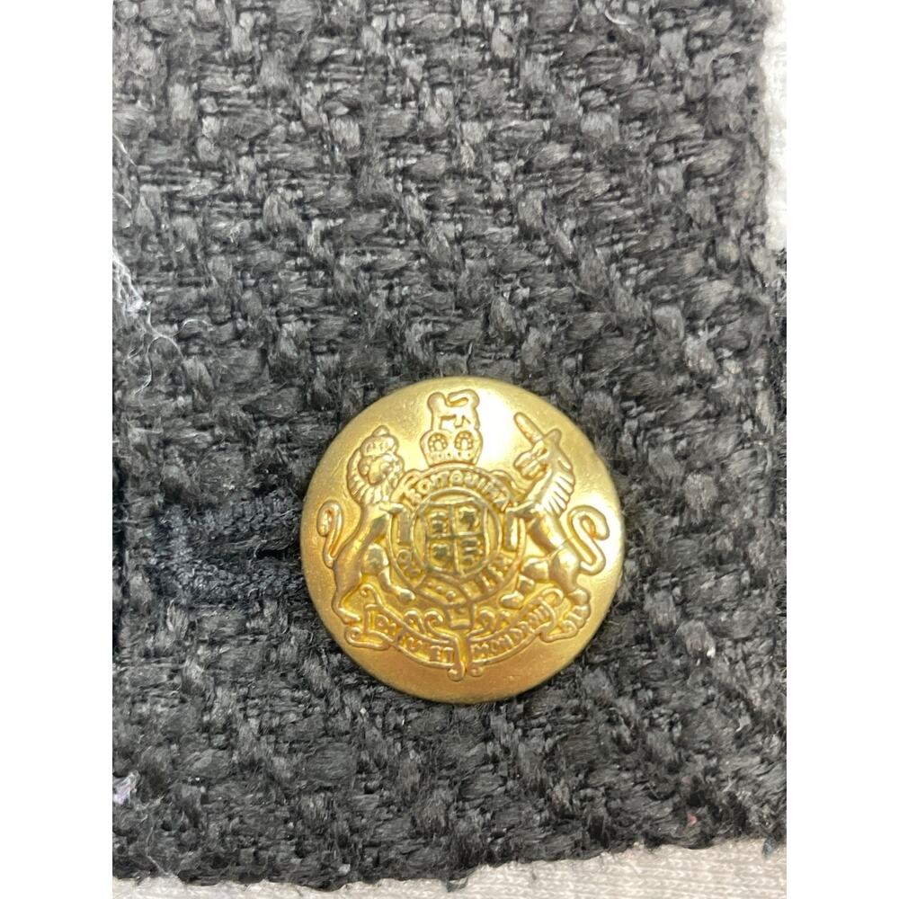 J Crew‎ Jacket Womens 10 Tweed Pockets Long Sleeve 5-Button Lined Gold - Picture 10 of 10